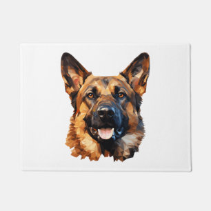 Tapete German shepherd legal no estilo polígono Clássico