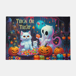 Tapete Ghost Kitten Pumpkin Candy Trick Ou Tratar