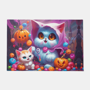 Tapete Ghost Kitten Pumpkin Candy Trick Ou Tratar