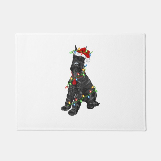 Tapete Giant Schnauzer Lover Xmas Papais noeis Giant Schn (Frente)