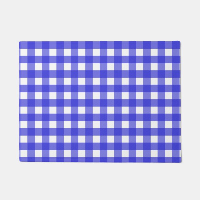 Tapete Gingham azul-real (Frente)