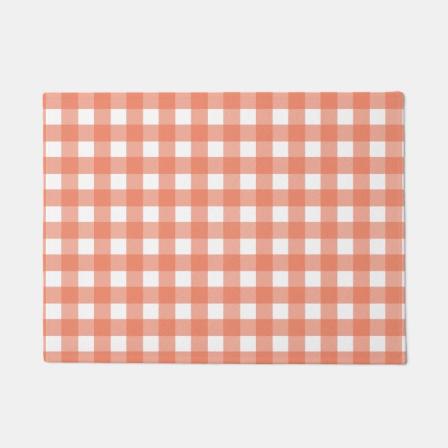 Tapete Gingham laranja (Frente)