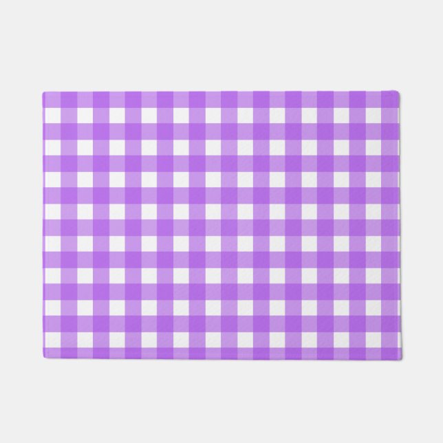 Tapete Gingham roxo brilhante (Frente)