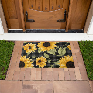 Tapete Gingham Sunflower Pattern