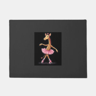 Tapete Girafa De Patins Em Tutu Rosa E Camiseta