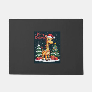 Tapete Girafa Feliz Iluminação da Árvore de Natal Santa G
