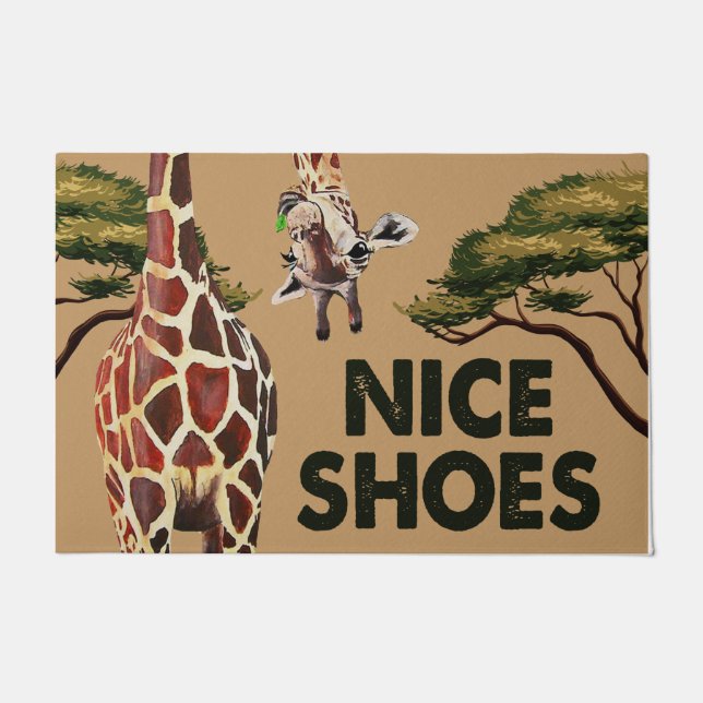Tapete Giraffe Lover Doormat, Giraffe Welcome Mat (Frente)