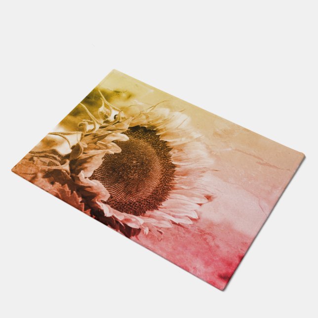 Tapete Girassol, Preto E Vintagem Branca Em Distância (Inclinado)