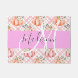 Tapete Giry Chic Floral Pink Pumpkin Monograma Nome