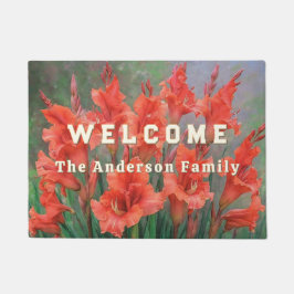 Tapete Gladioli Elegant Floral Red Garden Blooms Boas-vin