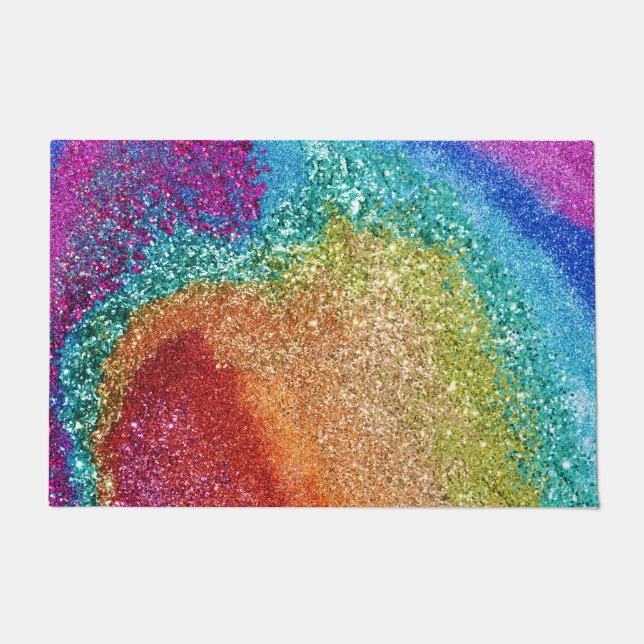 Tapete Gleaming Rainbow Glitter Swirl (Frente)