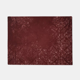 Tapete Glimmery Henna Grunge | Rich Bloch Red Glam Damask