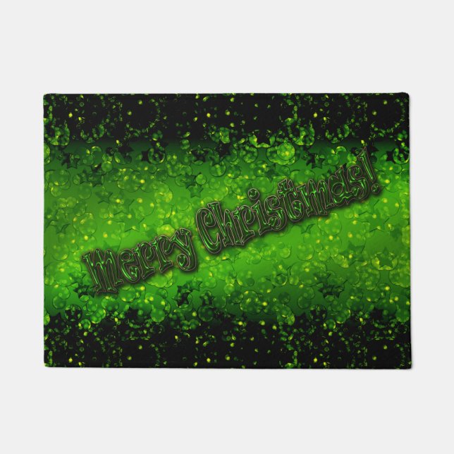 Tapete Glitter brilha com as sequências de confete verde- (Frente)