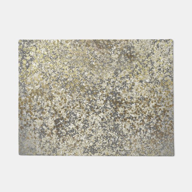 Tapete Glitter Dourado Crackle Moderno de Glicle Chic Spa (Frente)