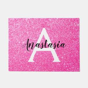Tapete Glitter Rosa Quente Brilhante Brilha Nome do Monog