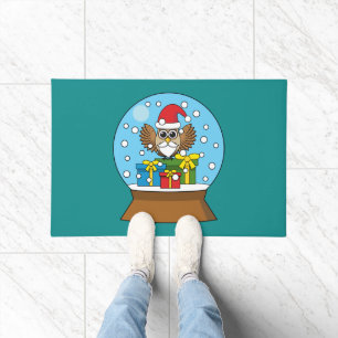 Tapete Globo de Neve com Santa Claus Owl