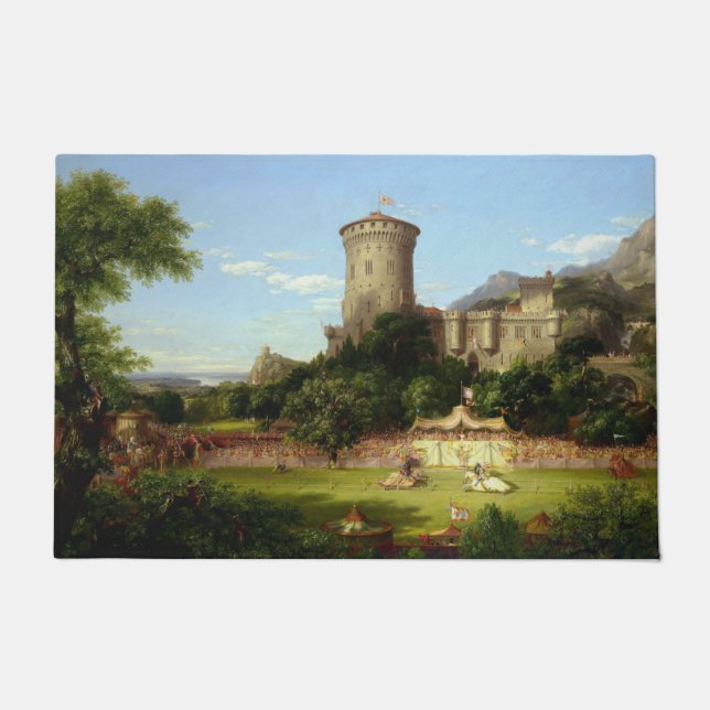 Tapete Glorioso Passado (Castelo Medieval e Cavaleiros Jo (Frente)