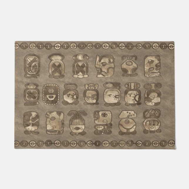 Tapete Glyphs maias do mês de calendário (Frente)