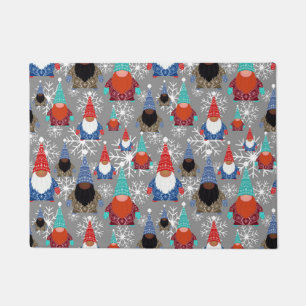Tapete Gnome Snowflake Ilustra Padrão de Natal