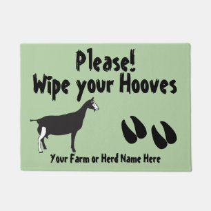 Tapete Goat Engraçado Limpe seus Hooves Toggenburg Goat