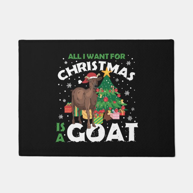 Tapete Goat Para O Natal Engraçado Presente De Natal (Frente)