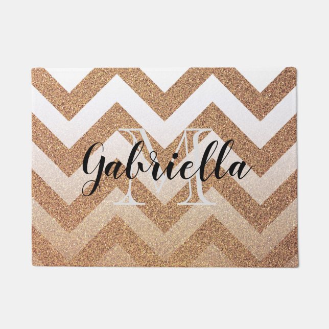 Tapete Golden Glitter Chevrons (Frente)