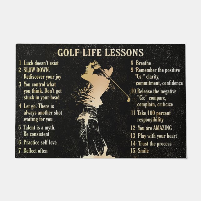 Tapete Golf Life Lessons Rug, Golf Player Gift (Frente)