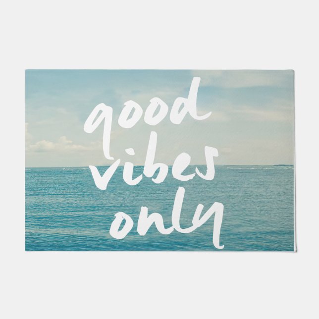 Tapete Good Vibes Only Mat, Sea Picture Decor  (Frente)