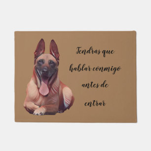 Tapete Gracioso Felpudo Belga Malinois Perro Doormat