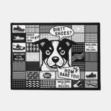 Grade bento com humor e cachorro em estilo pop art