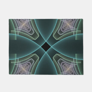 Tapete Gráfico de Arte Geométrica Teal Moderna