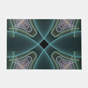 Tapete Gráfico de Arte Geométrica Teal Moderna