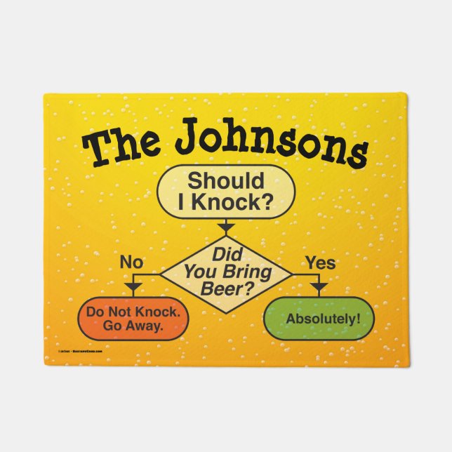 Tapete Gráfico de Fluxo de Cerveja Personalizado Engraçad (Frente)