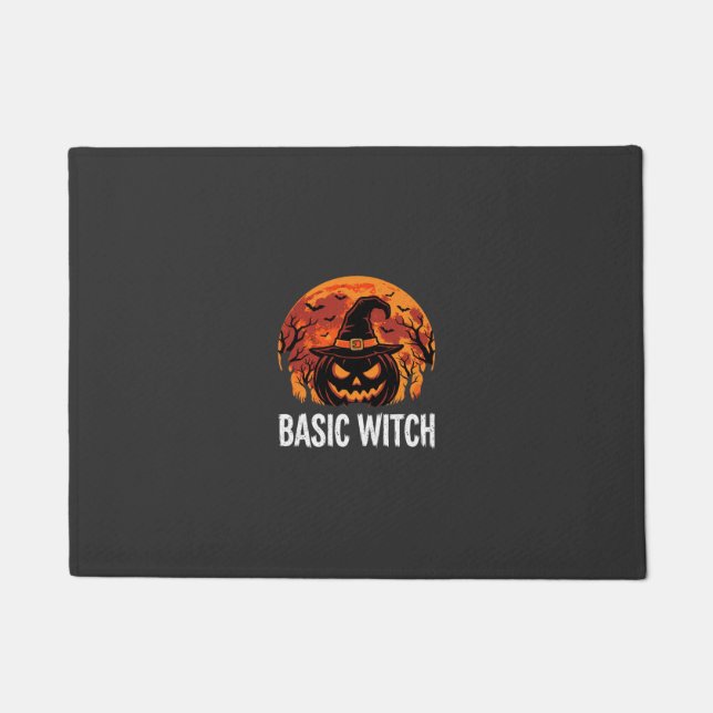 Tapete Gráficos Básicos de Halloween Feiticeira Abóbora L (Frente)
