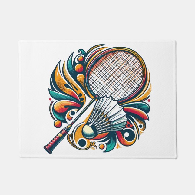 Tapete Gráficos de Badminton (Frente)