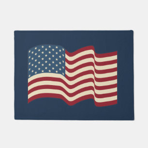 Tapete Grande Bandeira Americana Boas-vindas Mat Doormat