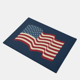 Tapete Grande Bandeira Americana Boas-vindas Mat Doormat 