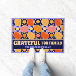 Tapete Grata pelo nome personalizado da família Boho Blue