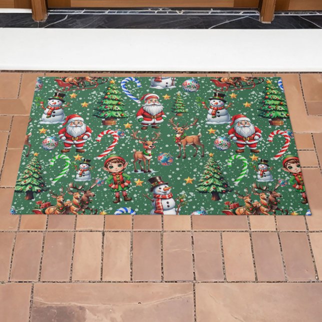 Tapete Green Background Christmas Decorative Pattern (Criador carregado)