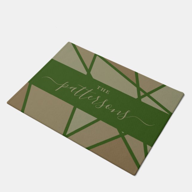 Tapete Green Stained Glass Imitation Welcome Home Family (Inclinado)