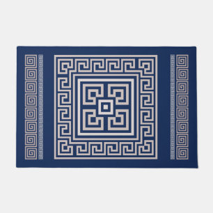 Tapete Grego - Chave grega - Azul e creme
