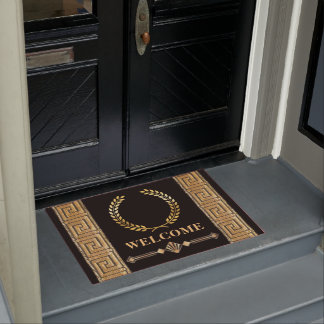 Tapete Grego Key e Laurel Wreath Door Mat