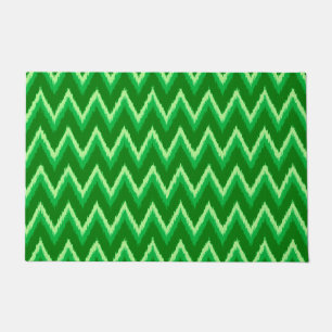 Tapete Grelhas de Ikat Chevron, pinheiro e Verde limão