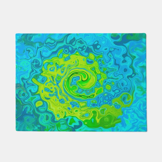 Tapete Groovy Chartreuse e Aquamarine (Frente)