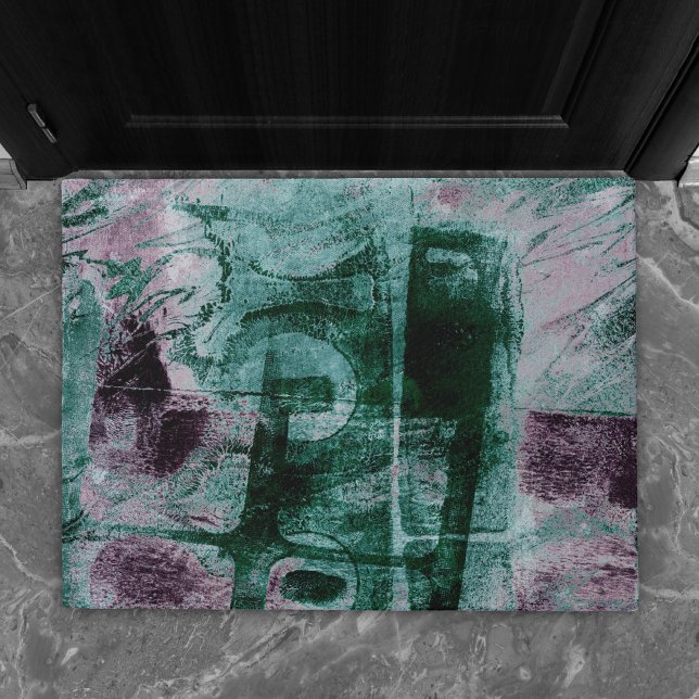 Tapete Grunge de Grafite pintado | Moody Plum Purple Gree (Criador carregado)