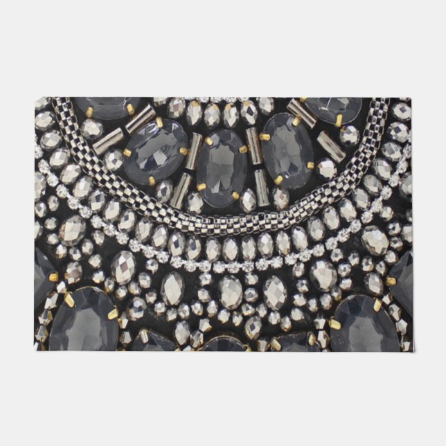 Tapete grunge steampunk art deco black prata bohemian (Frente)