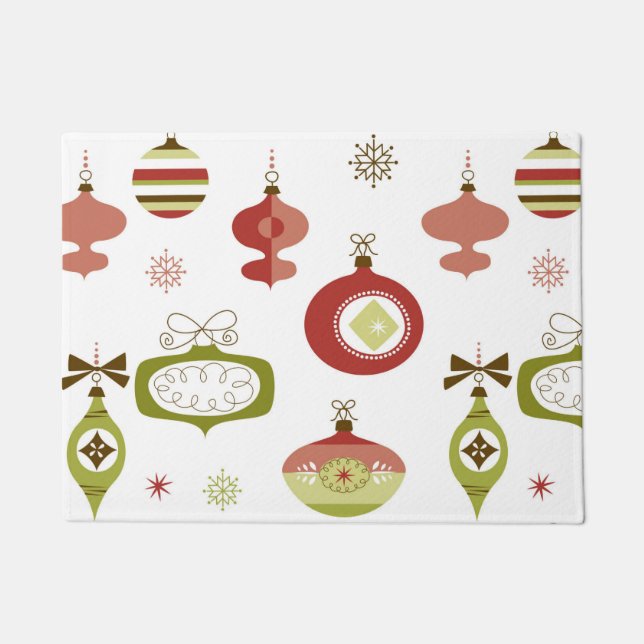 Tapete Grupo de enfeites de natal retros (Frente)