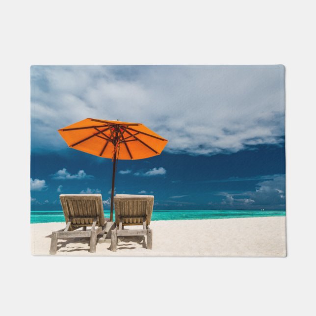 Tapete Guarda-chuva de Sun no Sandy Beach |Maldives (Frente)