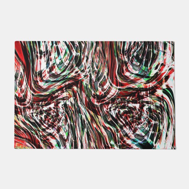 Tapete Guerra de fitas vermelhas contra ciano (Frente)