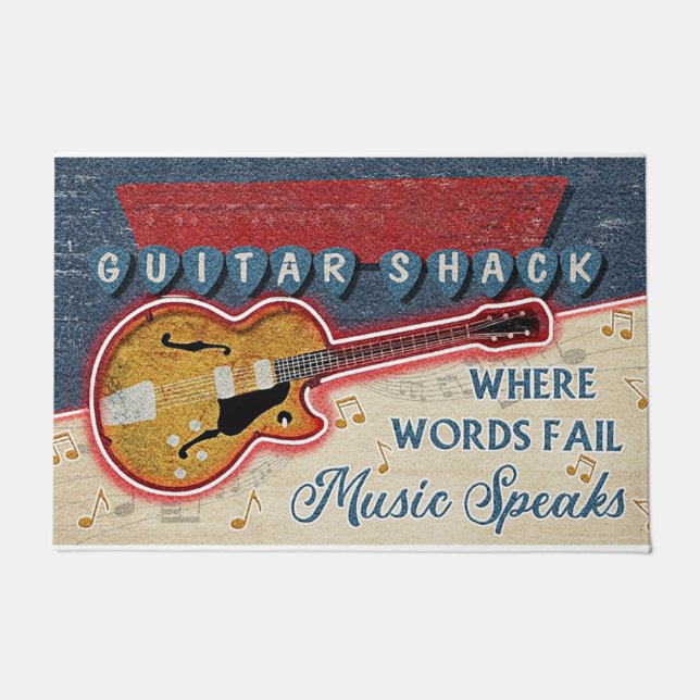 Tapete Guitar Shack Mat, Gift For Musician  (Frente)